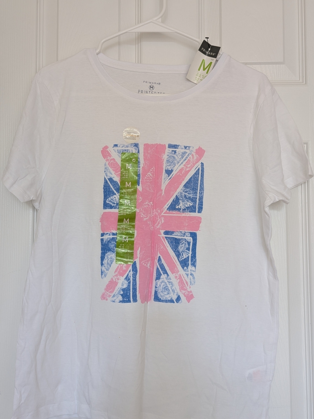 Primark White Union Jack Tee